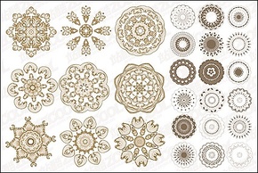 A number of classical circular pattern vector material