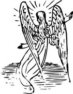 Angel From Behind clip art