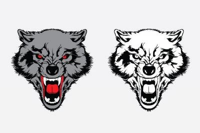Angry Wolf Vector Graphic