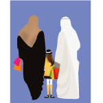 Arab Family Vector Image