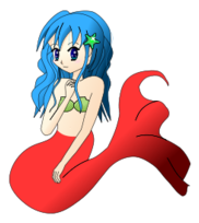 Blue hair mermaid