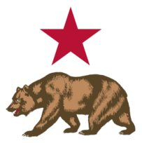 California - Star and Bear Clipart