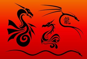 Chinese Dragons Vectors