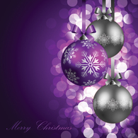 Christmas ball with bokeh background illustration