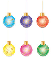 Christmas balls free vector