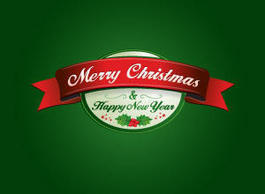Christmas Vector and New Year Label Vector