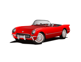 Corvette 1953 red