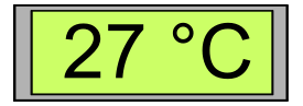 Digital Display with Temperature 27Â°C