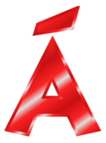 Effect Letters Alphabet red: Ã