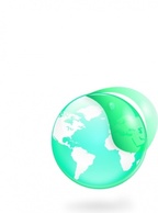 Environmental Eco Globe Leaf Icon clip art