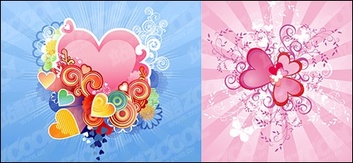 eps format, keyword: radiation, heart-shaped pattern, vector material, Butterfly