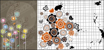 Eps Format, With JPG Preview, The Crucial Words: Vector Flowers, Lovely Patterns, Lines, Vector Material