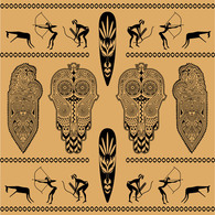 Ethnic African ornament background2