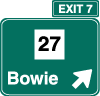 Exit State Road Sign Vector