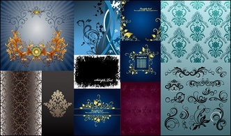 Exquisite fashion pattern vector material package-3