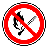 Fire forbidden sign