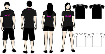 Four T-shirt template and models free vector