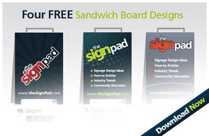 Free Sandwich Board Design Vectors