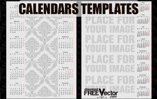 Free Vector Calendars Templates