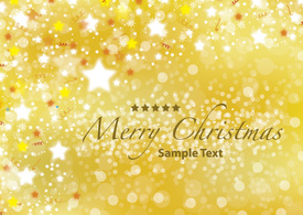 Free Vector Christmas Gold Postcard Vector Design