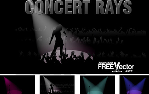Free Vector Concert Rays