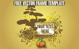 Free Vector Floral Tree Frame Template