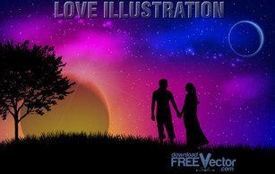 Free Vector Love Illustration