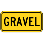 Gravel Road Vector Sign