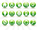 Green Web 2.0. Icons