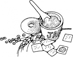 Jam And Crackers clip art