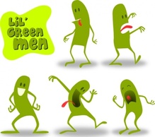 Kablam Lil Green Men clip art