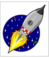 Kliponius Cartoon Rocket clip art