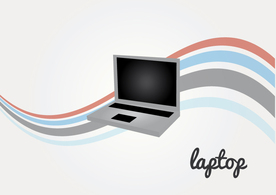 Laptop Vector in vintage style background vector