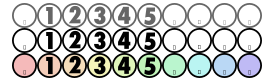 Number icons for CSS slicing