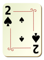 Ornamental deck: 2 of spades