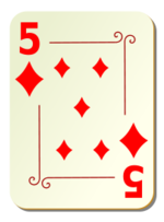 Ornamental deck: 5 of diamonds