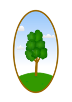 Oval Tree Landscape 2