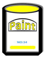 Paint can yellow no34