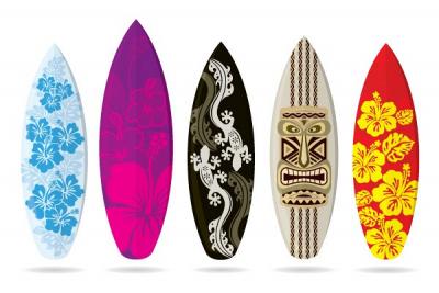 Patterned Surfboards Vector