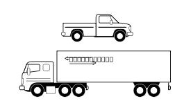 Pickup et camion noirs
