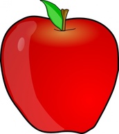Red Apple Food Fruit Apples Outline Cartoon Another