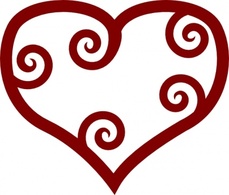 Red Heart Maori Hearts Valentine