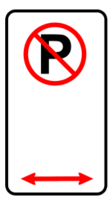 Sign No Parking Zone