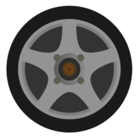 Simple Car Wheel/Tire Side View