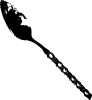 Spoon Monochrome Free Vector