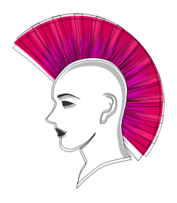 Stylised Punk Pink Mohawk