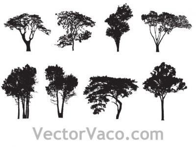 Tree Silhouette Vectors