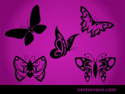 Tribal Butterfly Vector