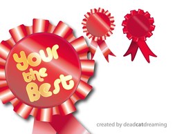 Two ribbon or rosette motifs free vector
