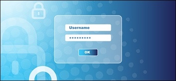 Users log on vector interface material
